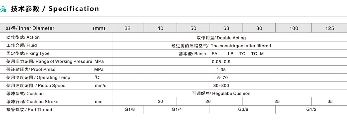 ESCJ 標準氣缸（伸出可調(diào)型）